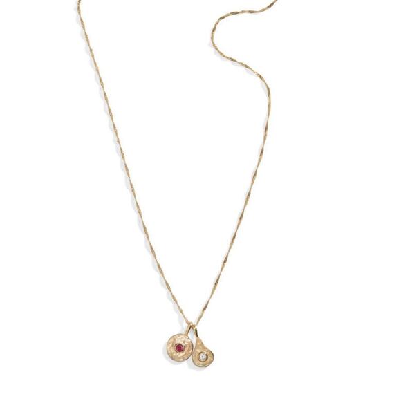 NEW Anthropologie Gold Whisper Teardrop Molten Birthstone Charm - Picture 5 of 16